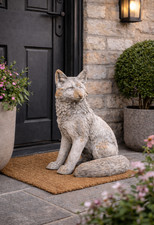 Rustic sitting fox garden - rustic,