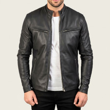 Men's Black Real Sheep Leather