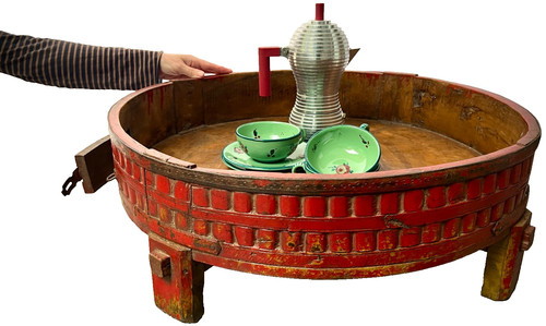 Antique indian grinder table - grinder,