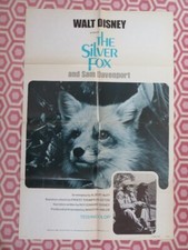 THE SILVER FOX AND SAM DAVENPORT US ONE SHEET  POSTER  DISNEY 1973 