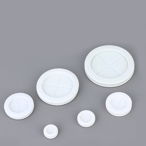 White rubber blanking - white, grommets