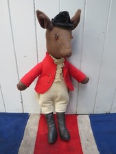 QUIRKY UNUSUAL ANTIQUE VINTAGE OLD ENGLISH FOX HUNTING TROPHY MASCOT SOFT TOY 