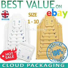 GOLD WHITE AROFOL GENUINE BUBBLE PADDED ENVELOPES MAILERS BAGS ALL SIZES