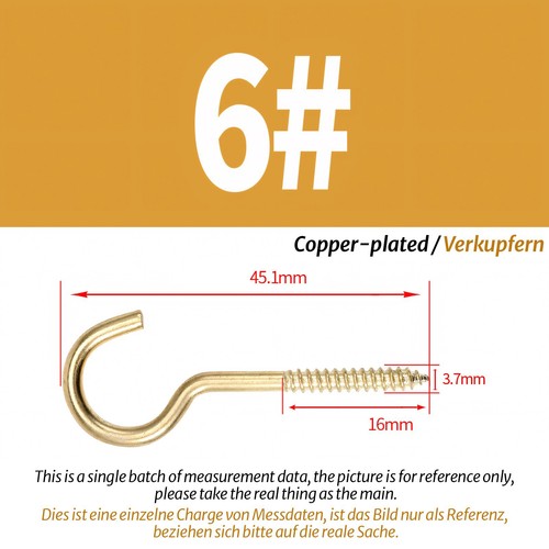 Screw hooks heavy duty - in,