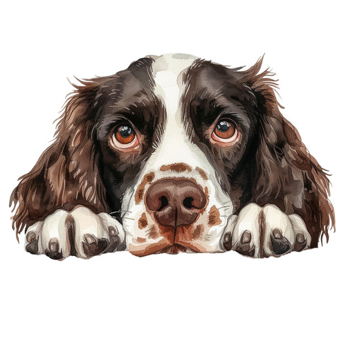 Peeking springer spaniel peek - spaniel,