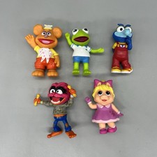 Muppet Babies Toy Figures Bundle Kermit Miss Piggy Animal Fozzie Gonzo Set