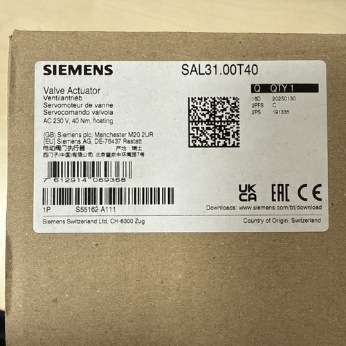 Sal31 00t40 siemens valve - siemens,