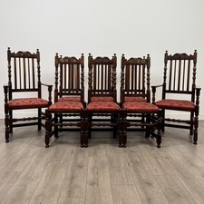 Antique 20th Century Set Of 8 Fine Quality Oak Dining Chairs ( REF AF-4333 )