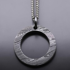 Men steel ring pendant - men’s,