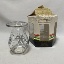 Yankee Candle Glass Snowflake Wax Burner Glass Warmer In Original Box