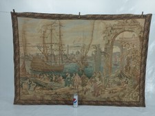 Vintage French Venice Harbour Scene Home Decor Wall Hanging Tapestry 147x103 cm