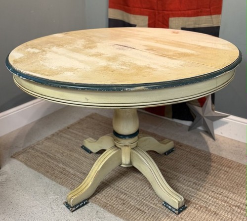 Round vintage painted - painted, shabby