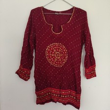 Women's Indian Top Red with