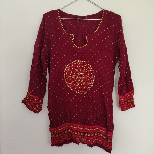Women indian top red - top, with