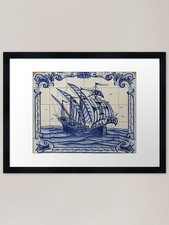 Portuguese Ship Tiles Framed
