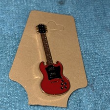 Red Guitar Alloy Enamel Pin