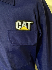 Cat Caterpillar Badged Zipped Navy Boiler Suit Overalls M 39-41" Chest
