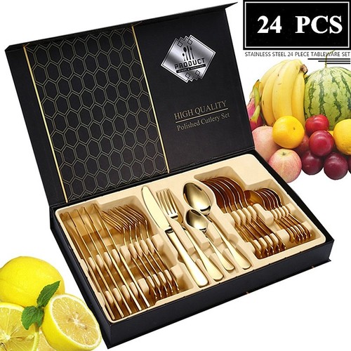 Stainless steel set gold - stainless,