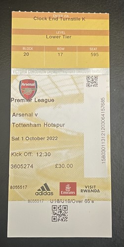 Match ticket arsenal v - -,