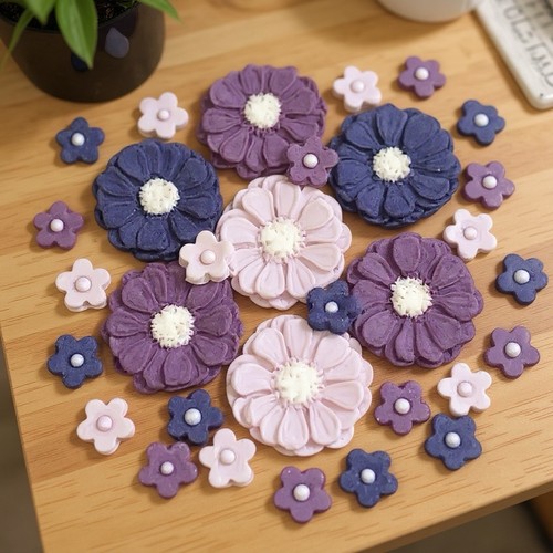 Purple edible fondant sugar - purple,