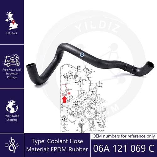 Coolant hose fits - fits, vw