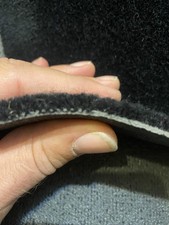 Luxury Classic Car PVC backed Tufted Wool automotive carpet 1.07m X 1.65m Black