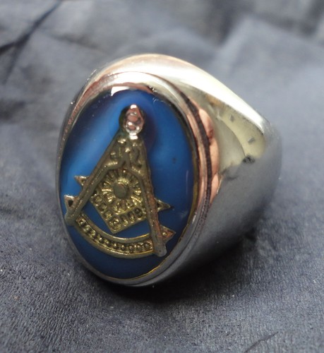Masonic signet ring silver - signet,