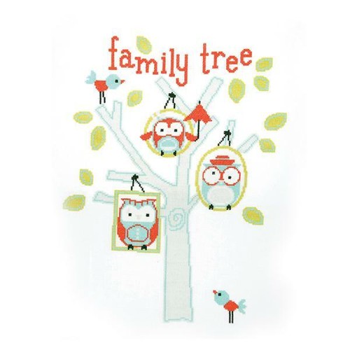 Family tree counted cross - tree,