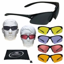 Golf Sport Sunglasses Smoke Yellow Orange Purple Pink Rose Lens Cycling Tennis