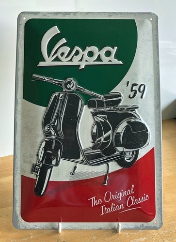 Vespa scooter metal sign - vespa,
