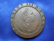 King George III Cartwheel Twopence coin 1797 Very High Grade EF From Collection