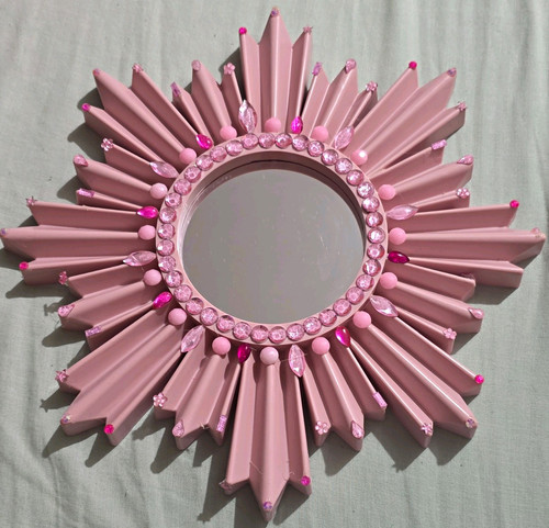 Pink framed sunburst starburst - pink, sunburst/starburst