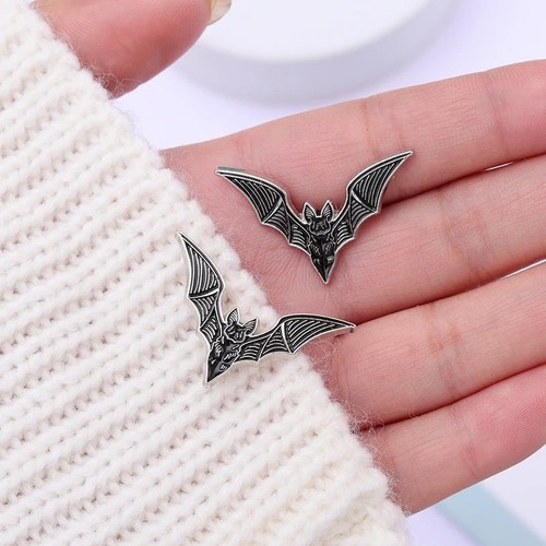 2pcs bat enamel pins gothic - bat,