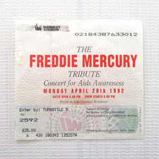 Queen Freddie Mercury Tribute Concert Ticket Stub 1992 Wembley Stadium UK (Ex)