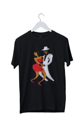 Salsa dancing couple retro - salsa,