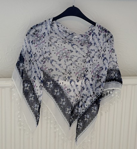 Vintage shawl with white - ,