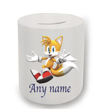 Sonic the Hedgehog Tails personalised money box