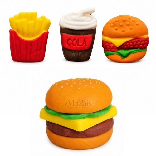 Hamburger fondant cake - hamburger,
