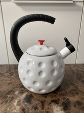 Vintage 90’s Copco Enamel Golf Ball Whistling Tea Kettle Retro