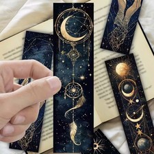Bookmarks Gothic Astrology  Sun & Moon Themed - set of 6