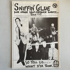 SNIFFIN’ GLUE NO. 11 FANZINE 1977 PUNK ROCK CLASH DAMNED PISTOLS
