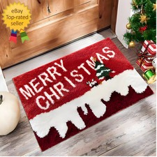 Christmas Doormat Santa Claus Gingerbread Indoor Outdoor Rug Mat