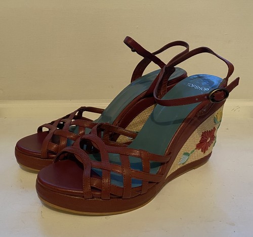 Topshop brown wedge sandals - brown,