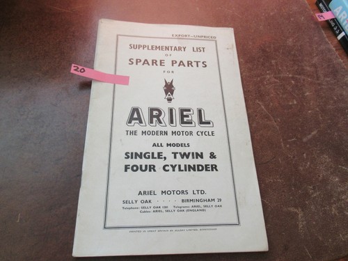 Ariel 1955 supplemental - 1955, parts