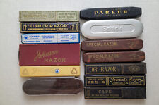 Straight Razor Box Lot Parker Fisher Schick Feather Cape Spalding Dovo