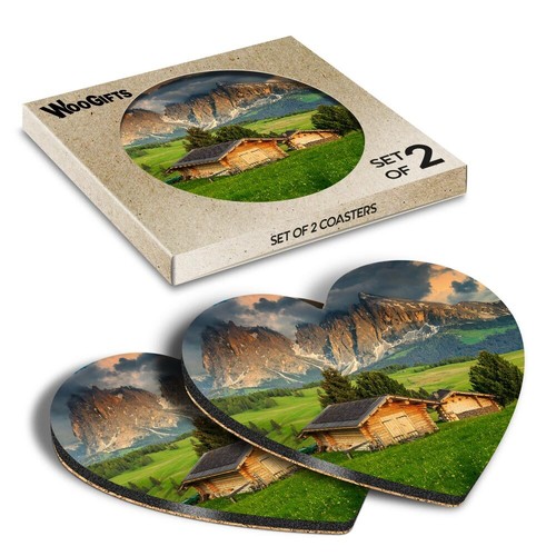 Heart mdf coaster dolomites - mdf,