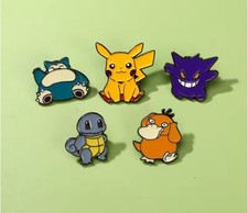 Set of 5 x Pokemon Pin Badges
