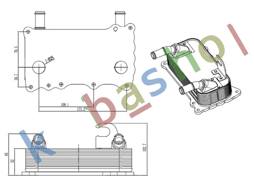 Oil radiator fits porsche - radiator, 911