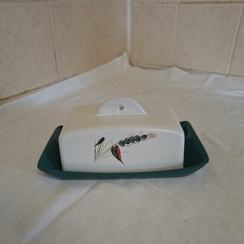Denby greenwheat butter dish - greenwheat,