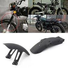 Metal Front & Rear Fender Mudguard Cover Set For Cafe Racer Retro CG125 Black ma